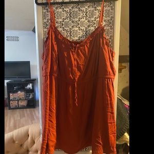 RUSTIC ORANGE TANK! ONLY WORN ONCE